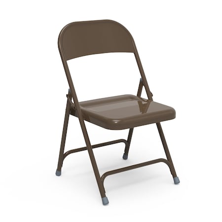 Virco 162 Series Folding Chair with Plastic Caps - Mocha 162